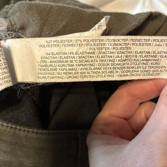 Lcw Casual Women’s Solid Olive Green Mid Rise Skinny Jeans Denim 36 4 Small - Picture 4 of 4